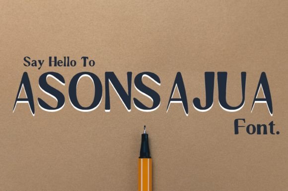 Asonsajua Font for Editorial Design