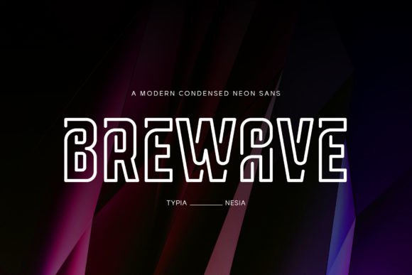Brewave: A Techno Outline Font for Modern Editorial Design