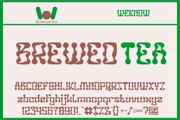 Brewed Tea Font for Business Branding