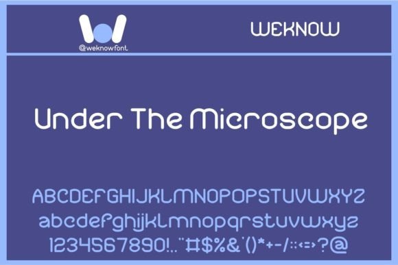 Under the Microscope Font Review