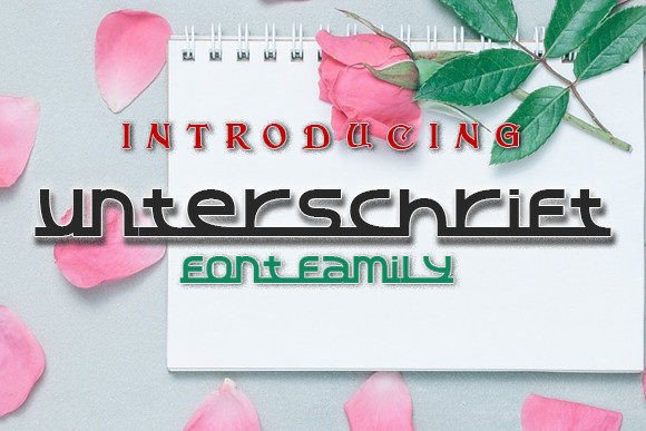Unterschrift Font for Editorial Design